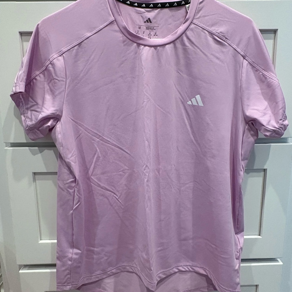 Adidas women's Lavender Short Tee- medium drifit
